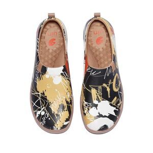 UIN Men's Travel Walking Shoes Slip On Casual Sneaker (Graffiti NYC)New No Box